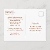 Geboortedatum Foto Briefkaart | Wombates (Achterkant)