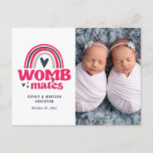 Geboortedatum Foto Briefkaart | Wombates (Voorkant)