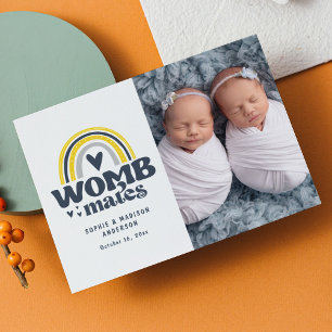 Geboortedatum Foto Briefkaart Wombates
