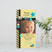 Geboortedatum: foto-kaart (Staand voorkant)