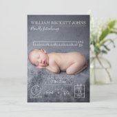 Geboortedatum: geboortedatum geboortedatum geboort aankondiging (Staand voorkant)