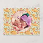 Geboortedatum: Happy Cats die slapen Briefkaart (Voorkant)