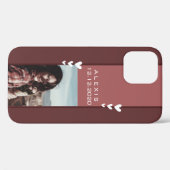 Geboortedatum Herinnering Fotosjabloon Bourgondië  Case-Mate iPhone Case (Achterkant (horizontaal))