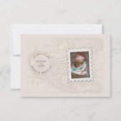 Geboortedatum poststempel en foto- en poststempel aankondiging (Voorkant)