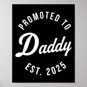 Geboortegeschenk Co. Grappig 1e keer papa est 2025 Poster