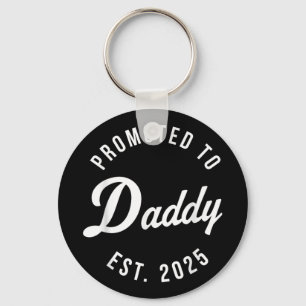 Geboortegeschenk Co. Grappig 1e keer papa est 2025 Sleutelhanger