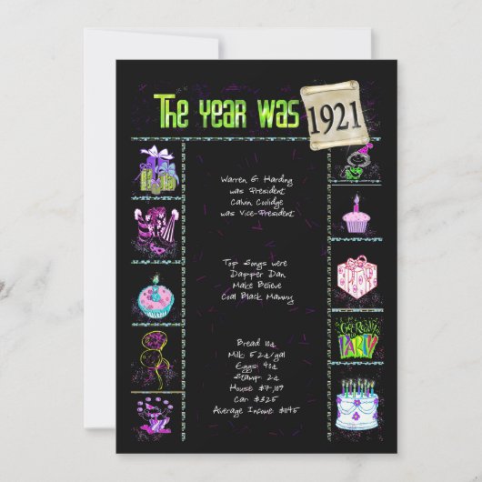 Geboortejaar 1921 kaart (Voorkant)