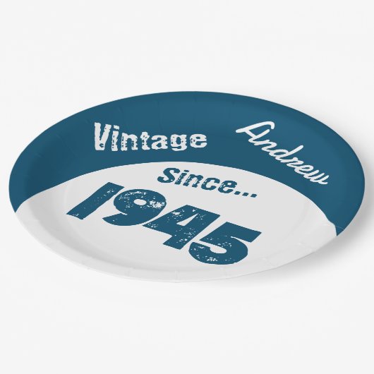 Geboortejaar 1945 80ste Verjaardag Papier Bord (Gekanteld)