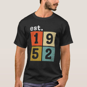 Geboortejaar 1952 retro en ontworpen t-shirt