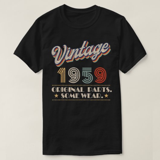  geboortejaar 1959: geboortejaar t-shirt (Design voorkant)