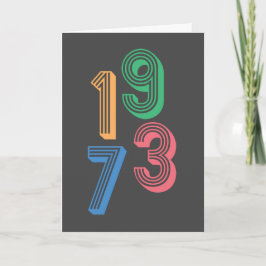 Geboortejaar - 1973 - 50ste verjaardag notitiekaartje