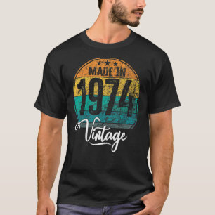  geboortejaar 1974 verjaardag van de geboorte t-shirt