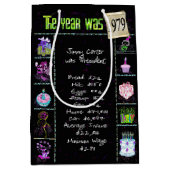 Geboortejaar 1979: Trivia op zwart Medium Cadeauzakje (Voorkant)