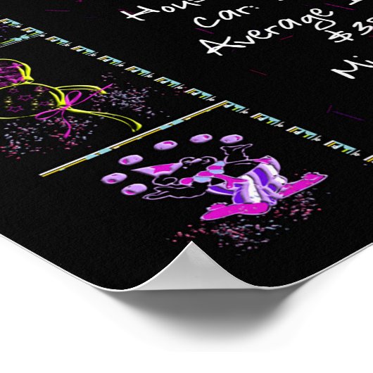 Geboortejaar 1988: Trivia op zwart Poster (Hoek)