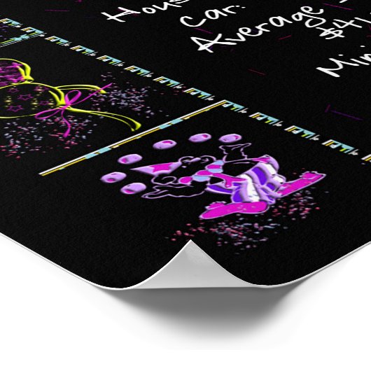 Geboortejaar 1989: Trivia op zwart Poster (Hoek)