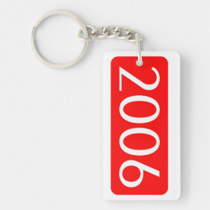 geboortejaar 2006 tekstnummer verjaardag sleutelhanger
