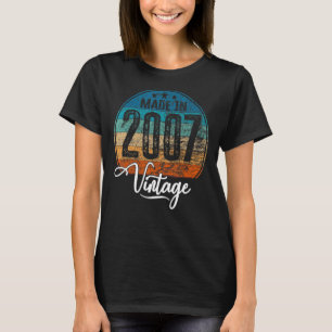 geboortejaar 2007 verjaardag van de geboorte t-shirt