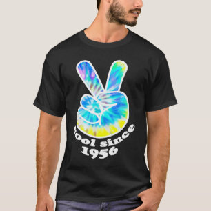 Geboortejaar: Birthday Cool sinds 1956 Tie Dye Pea T-shirt