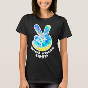Geboortejaar: Birthday Cool sinds 1956 Tie Dye Pea T-shirt
