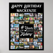 Geboortejaar in het 59-fotocollage poster (Voorkant)