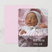 Geboortejaar - Meisje Aankondiging (Voorkant / Achterkant)