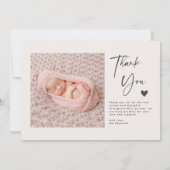 Geboortekaart met roomkleurige booglijst aankondiging (Achterkant)