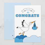 Geboortekaart voor baby aankondiging (Voorkant / Achterkant)