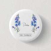 Geboortemaand aanloop juli Larkspur Ronde Button 3,2 Cm (Voorkant)