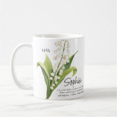 Geboortemaand Bloem Gepersonaliseerd Koffiemok (Links)