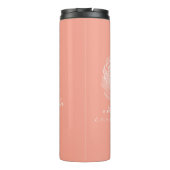 Geboortemaand Bloem Januari Verjaardag Cadeau Mono Thermosbeker (Achterkant)