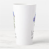 Geboortemaand Bloem September Aster Latte Mok (Voorkant)