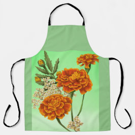 Geboortemaand Oktober Marigold All-Over Print Scho Schort