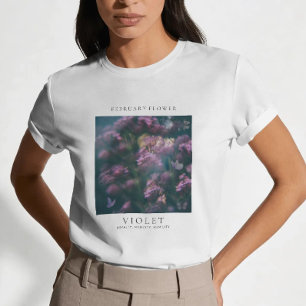 Geboortemaandbloem februari t-shirt