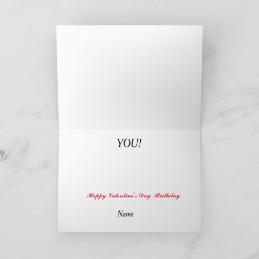 Geboortemkaart voor Cupid en Stork Valentijnsdag Kaart (Binnen)