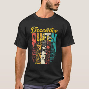 Geboortendemische koningin in december meisjes Wom T-shirt