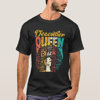 Geboortendemische koningin in december meisjes Wom T-shirt