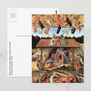Geboorteplaats: Botticelli, kerstnativiteit Briefkaart