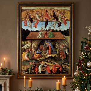 Geboorteplaats: Botticelli, kerstnativiteit Poster