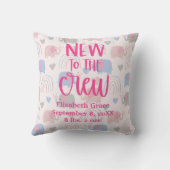 Geboorteplaats Elephants Rainbows Boho New to Bema Kussen (Achterkant)