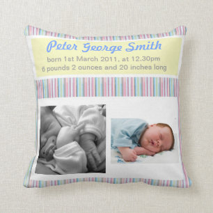 Geboorteplaats: Jongen/Girl Pillow Kussen