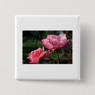 Geboorteplaats - JUNE - Roos Vierkante Button 5,1 Cm