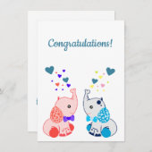 Geboorteplaats: Twins, Boy and Girl, gefeliciteerd (Voorkant / Achterkant)