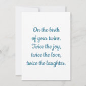 Geboorteplaats: Twins, Boy and Girl, gefeliciteerd (Achterkant)