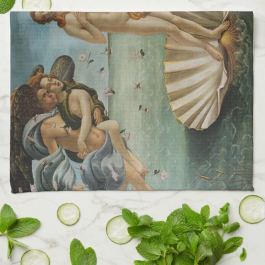 Geboorteplaats: Venus - Sandro Botticelli Theedoek (Gevouwen)