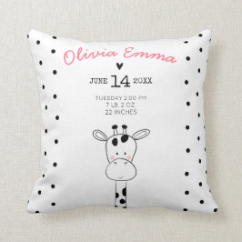 Geboortestaat Nursery Throw kussen Modern Giraffe
