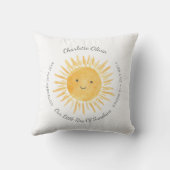 Geboortestatus Sunshine Sierkussen (Achterkant)