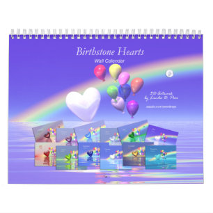 Geboortesteen Hartjes en Ballonnen Kalender