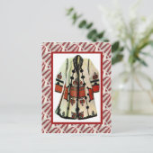 gebooste folkkostuummantel briefkaart (Staand voorkant)