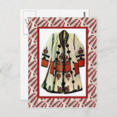 gebooste folkkostuummantel briefkaart (Voorkant / Achterkant)