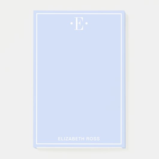 Geborduurd Blauw Post-it® Notes (Voorkant)